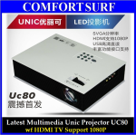Original UNIC UC80 Multimedia LCD Projector Home Theater Cinema Series